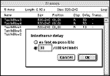 GifBuilder's Interframe delay dialog box