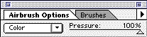 screenshot of Tool options palette